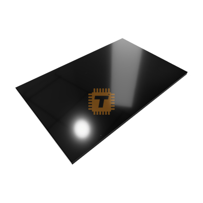 Plastic Rectangle 90x60mm Black Acrylic 2.5mm (OP0081)