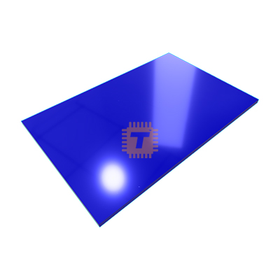 Plastic Rectangle 90x60mm Blue Acrylic 2mm (OP0079)