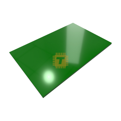 Plastic Rectangle 90x60mm Green Acrylic 2mm (OP0075)