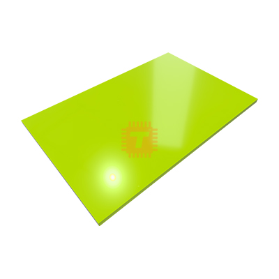 Plastic Rectangle 90x60mm Lime Yellow Acrylic 2mm (OP0080)