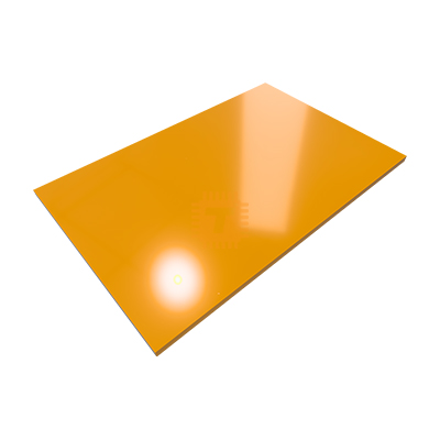 Plastic Rectangle 90x60mm Orange Acrylic 2mm (OP0078)