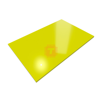 Plastic Rectangle 90x60mm Yellow Acrylic 2mm (OP0076)