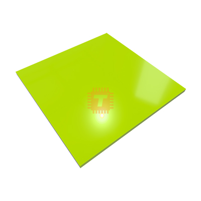 Plastic Square 60x60mm Lime Yellow Acrylic 2mm (OP0066)