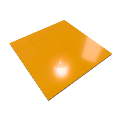 Plastic Square 60x60mm Orange Acrylic 2mm (OP0070)