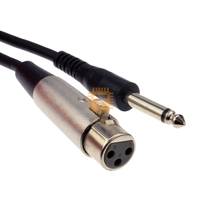 Microphone Cable 6.35mm Mono Jack to XLR Socket 10m (TA1014)
