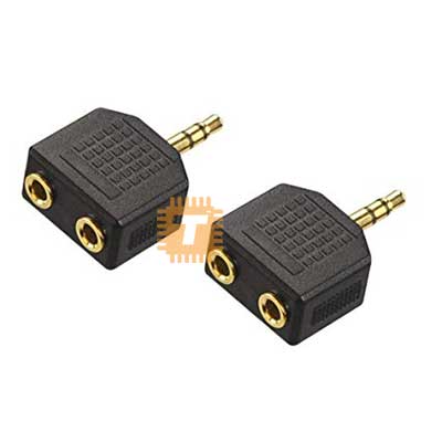 Stereo Male to Dual Female Stereo Y Splitter Audio Adapter 3.5mm (TA0281)