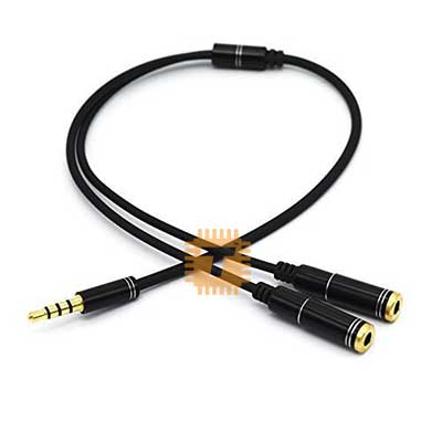 Stereo Male to Dual Female Stereo Y Splitter Audio Cable 3.5mm (TA0371)