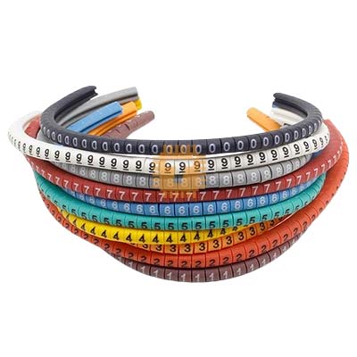 EC-0 Multi-color Cable Wire Marker 0 to 9 for Cable Size 1.5sqmm (TA0382)