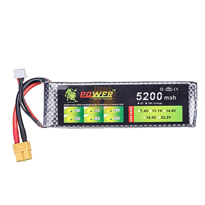 11.1V 5200mAh 3S 40C Lipo Battery XT60 Plug (BA0100)