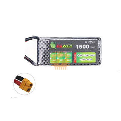 7.4V 1500mAh 2S 40C Lipo Battery XT60 Plug (BA0183)