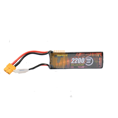 7.4V 2200mAh 2S 40C Lipo Battery XT60 Plug (BA0184)