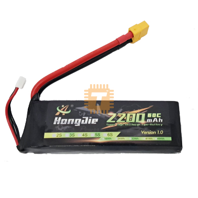 7.4V 2200mAh 2S 60C Lipo Battery XT60 Plug (BA0228)