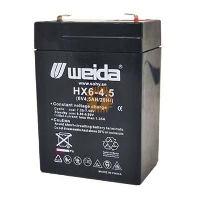 Weida 6V 4.5Ah Rechargeable Battery HX6-4.5A (BA0143)