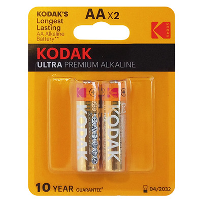 KODAK 1.5V AA Ultra Premium Alkaline Battery 2pcs (LR6) Original (BA0172)