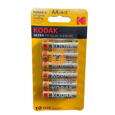 KODAK 1.5V AA Ultra Premium Alkaline Battery 6pcs (LR6) Original (BA0174)