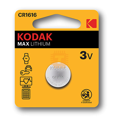 KODAK 3V CR1616 MAX Li-Ion Battery 2pcs Original (BA0179)