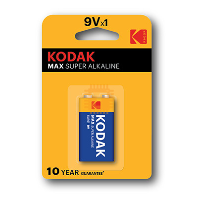 KODAK 9V MAX Super Alkaline Battery (6LR61) Original (BA0206)