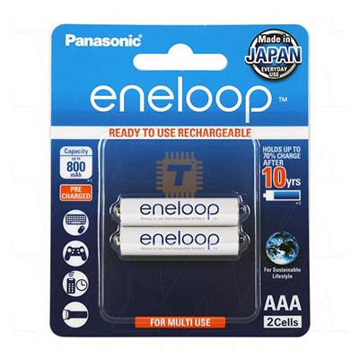 Panasonic Eneloop 1.2V 750mAh AAA 2pcs Rechargeable Battery (Original) (BA0135)