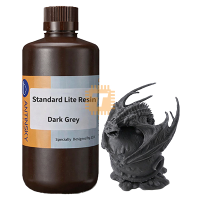 ANTINSKY Standard Dark Grey Lite Resin LCD 405nm UV Sensitive Resin 1kg (TA1753)