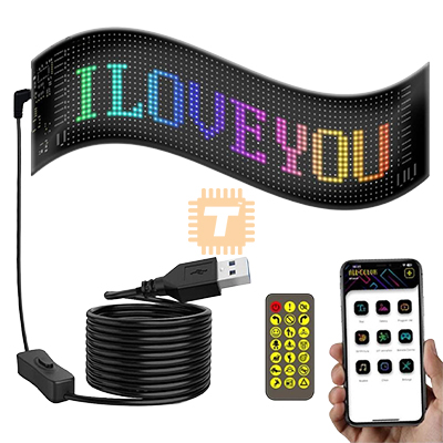 Auto Car Sign 103x348mm 20x64 RGB LED Matrix Waterproof Pixel Panel (LE0031)