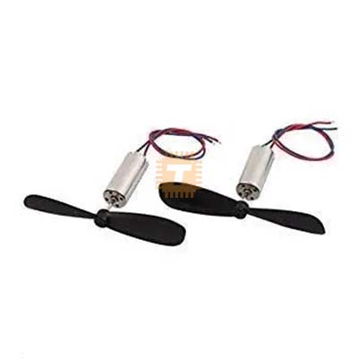 Coreless Motor 3.7V 48000RPM 2pcs (CC, CCW) with Propeller Quadcopter Drone (RB0220)