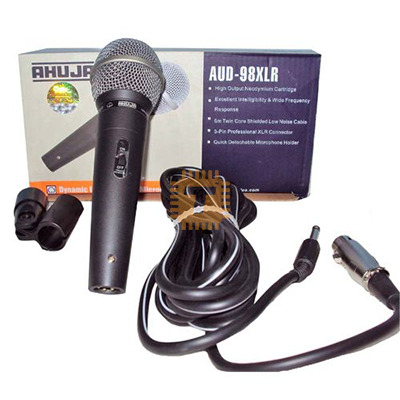 AHUJA AUD-98XLR Dynamic Unidirectional Microphone (TA1196)