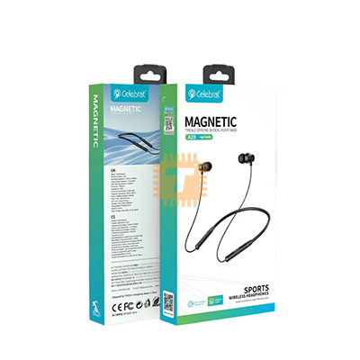 Celebrat A29 Wireless Neckband Bluetooth Earphones Magnetic Sports Deep Bass (TA1684)