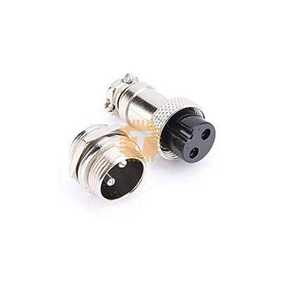 2 Pin GX16 16mm M16 Metal Aviation Plug Socket Pair (TB0049)