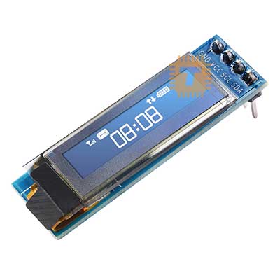 0.91 inch 128X32 OLED Display Module I2C IIC Serial Blue 3.3-5V (DM0030)
