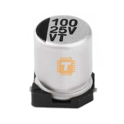 100uF 25V Electrolytic Capacitor Aluminium SMD 6.3x5.8mm (CA0061)
