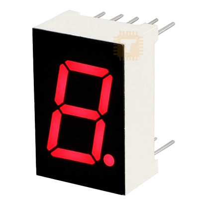 1-Digit 7-Segment Red Colour 1.25 inch Common Cathode (DM0050)