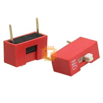 1P 1-Position DIP Switch 2.54mm Pitch 2 Row 2 Pin (BU0020)