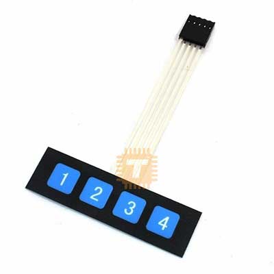 1x4 4-Key Membrane Switch Keypad Module (MD0090)