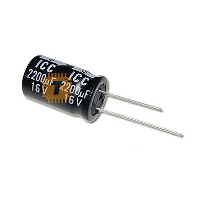 2200uF 16V Electrolytic Capacitor THT (CA0072)