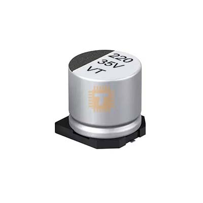 220uf 35V Electrolytic Capacitor Aluminium SMD (8x10.5mm) (CA0200)