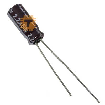 2.2uF 50V Electrolytic Capacitor THT (CA0093)