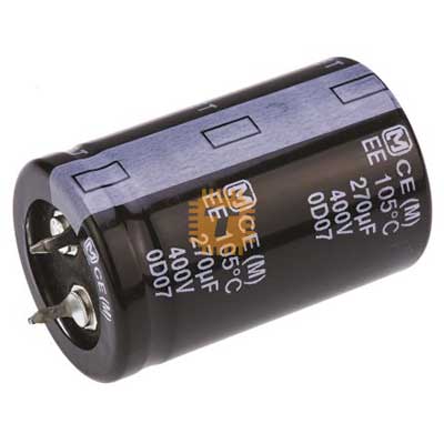 270uF 400V Electrolytic Capacitor THT (CA0104)