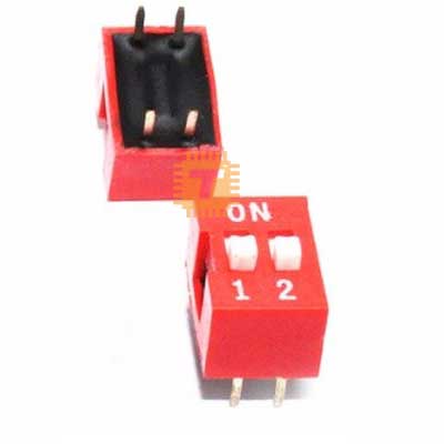 2P 2-Position DIP Switch 2.54mm Pitch 2 Row 4 Pin (BU0016)