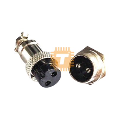 2 Pin GX12 12mm M12 Metal Aviation Plug Socket Pair (TB0031)