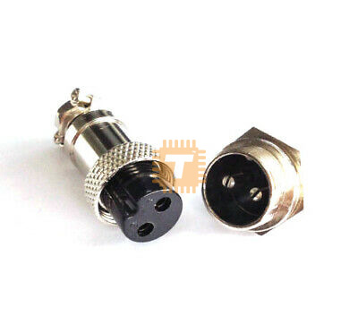 2 Pin GX12 12mm M12 Metal Aviation Plug Socket Pair (TB0031)