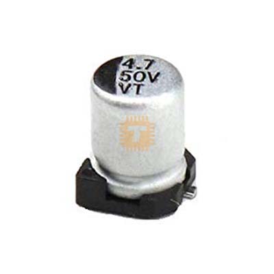 4.7uf 50V Electrolytic Capacitor Aluminium SMD (4x5.4mm) (CA0182)