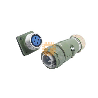4 Pin 25mm M25 Heavy Duty Metal Aviation Plug Socket Pair Green (TB0048)