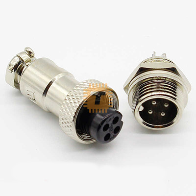 4 Pin GX12 12mm M12 Metal Aviation Plug Socket Pair (TB0013)