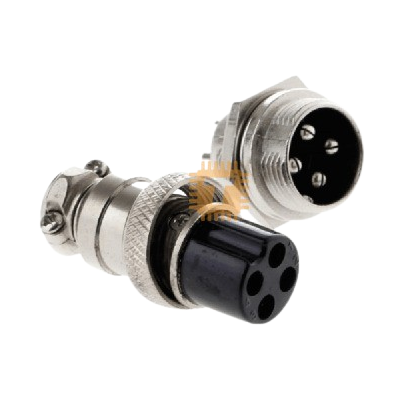 4 Pin GX16 16mm M16 Metal Aviation Plug Socket Pair (TB0030)