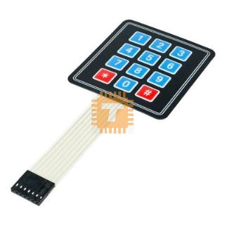 4x3 12-Key Membrane Switch Keypad Module (MD0040)