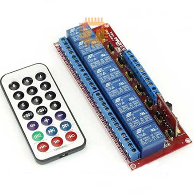 5VDC 8 Way 8 Channel Relay Module with IR Infrared Remote Control (MD0287)