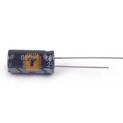 680uF 25V Electrolytic Capacitor THT (CA0090)