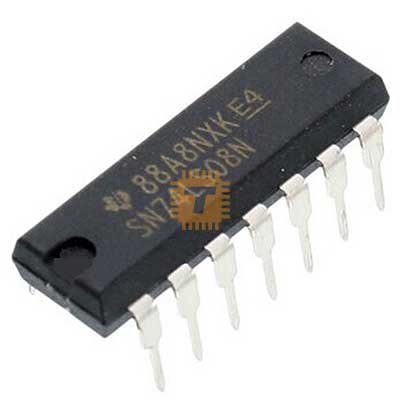 74LS08 AND Gate 4-channel 2-inputs (74HC08) PDIP-14 (IC0085)