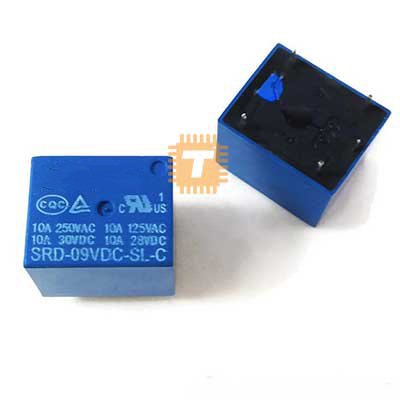 9VDC Miniature Relay 250VAC 10A / 28VDC 10A (RL0004)