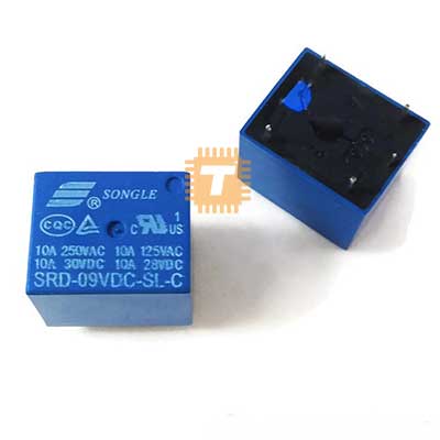 9VDC Miniature Relay 250VAC 10A / 28VDC 10A (RL0004)